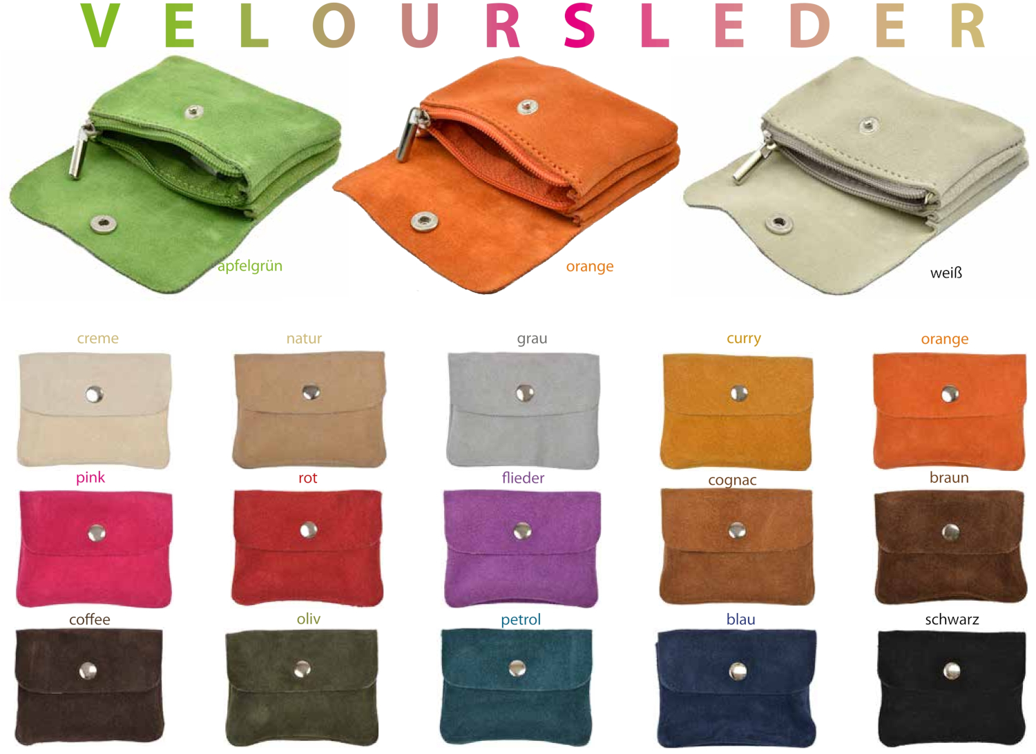 T 6422 Geldbörse aus Veloursleder