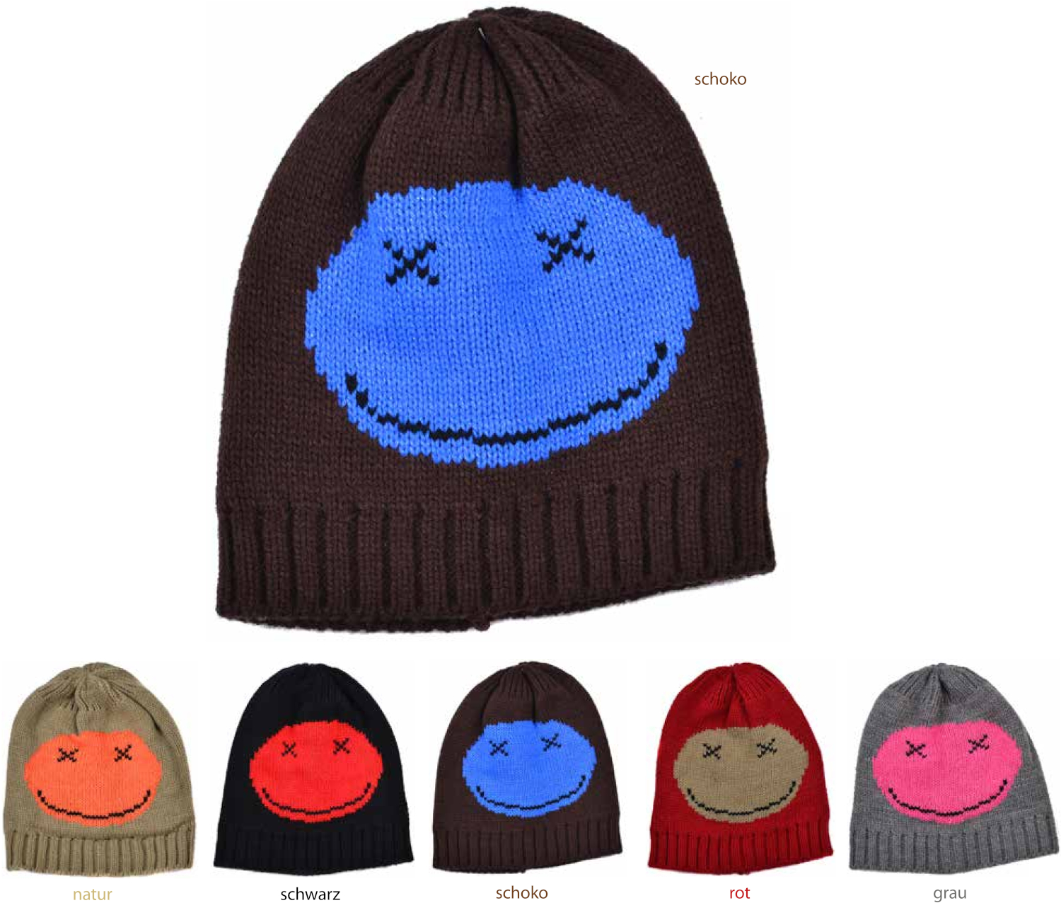 #0037 Smiley Strickmütze