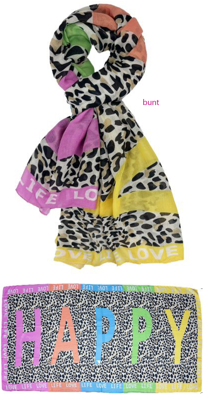 #720 Leo-Schal 'Happy'