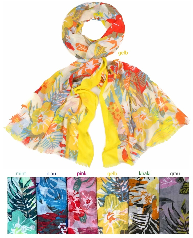 #213-2 Tuch mit Blumen Muster