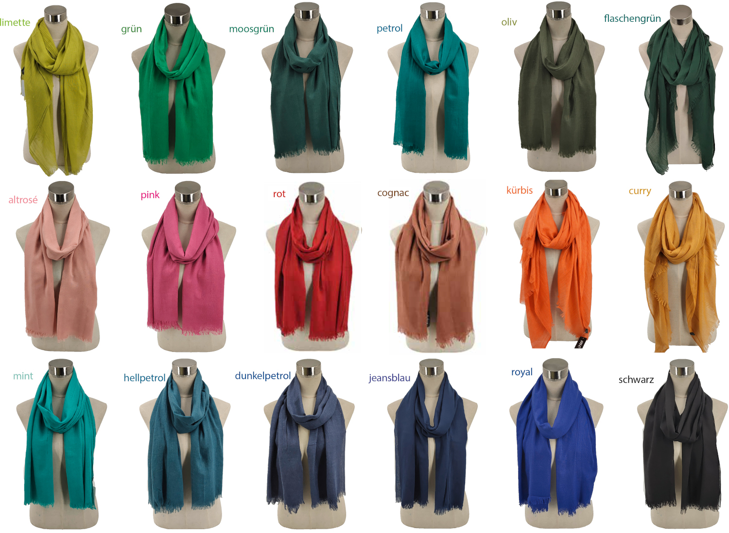 #543 hochwertiger Uni Schal