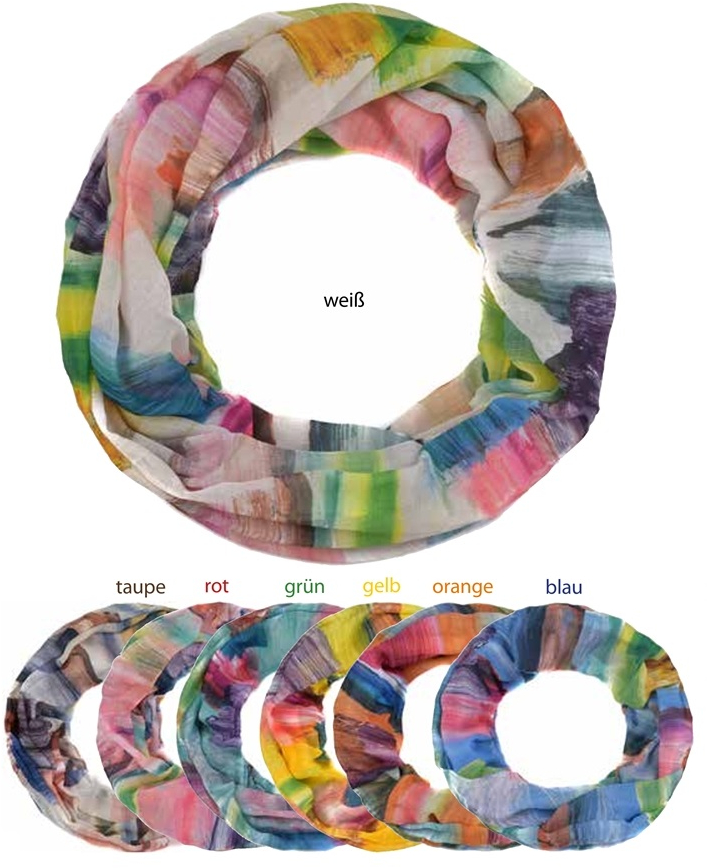 #410 Bunter Loop mit Tupfer Klekse