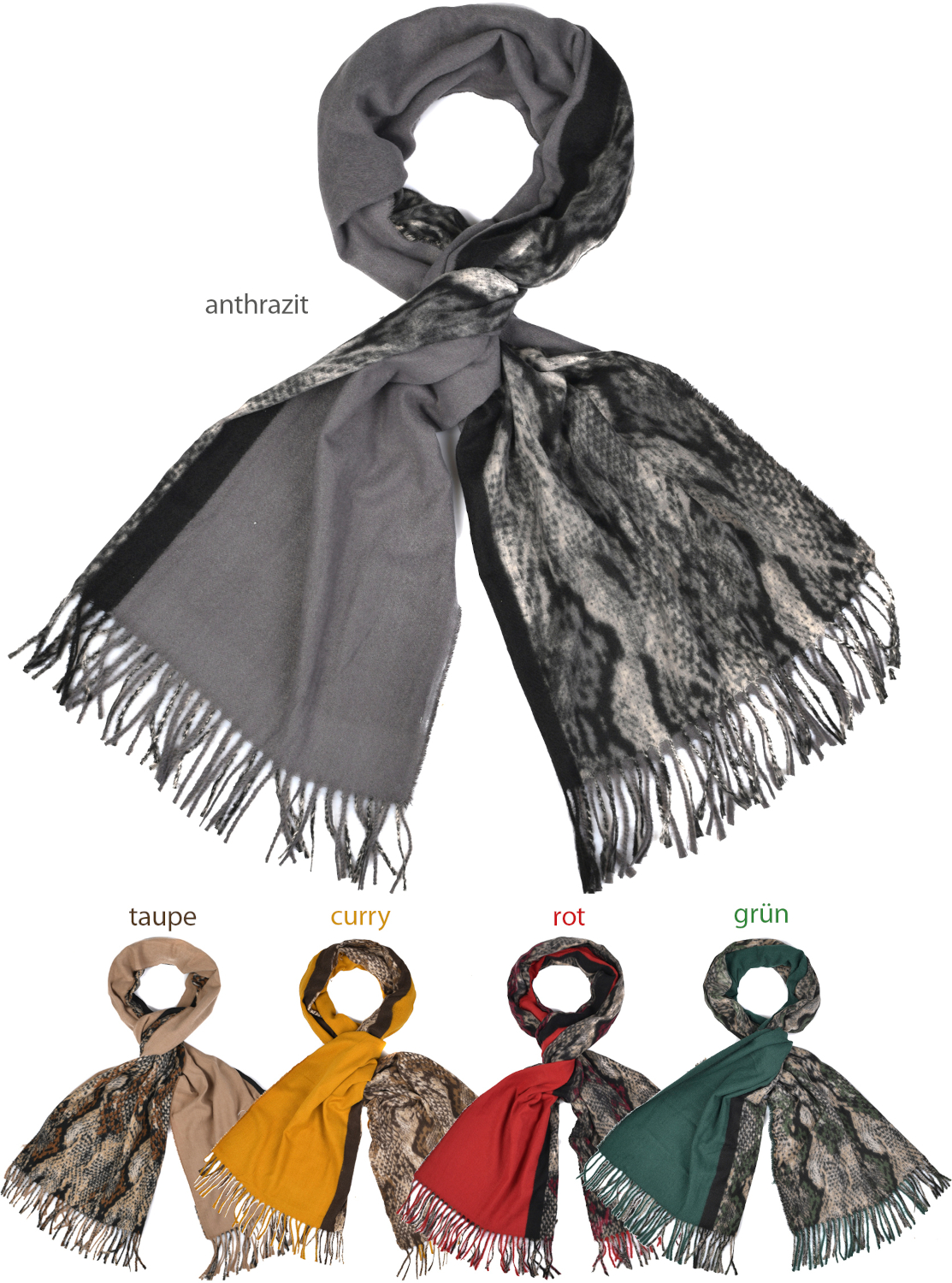 #341 Schlangen Schal - Cashmere Feeling!