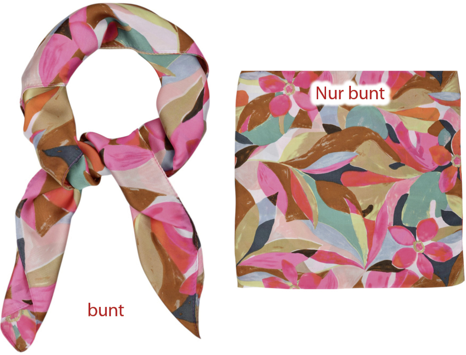 #447 Nicki Tuch mit floralem Blumen Muster