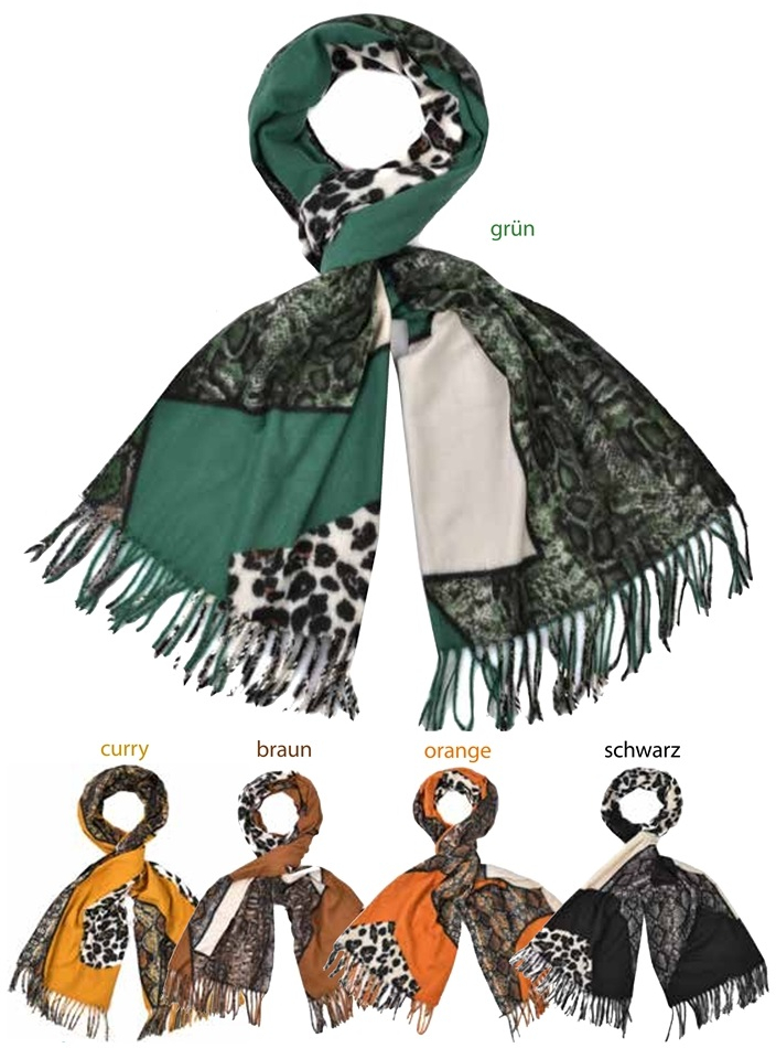 #368 warmer Animal-Leo Schal - Cashmere Feeling