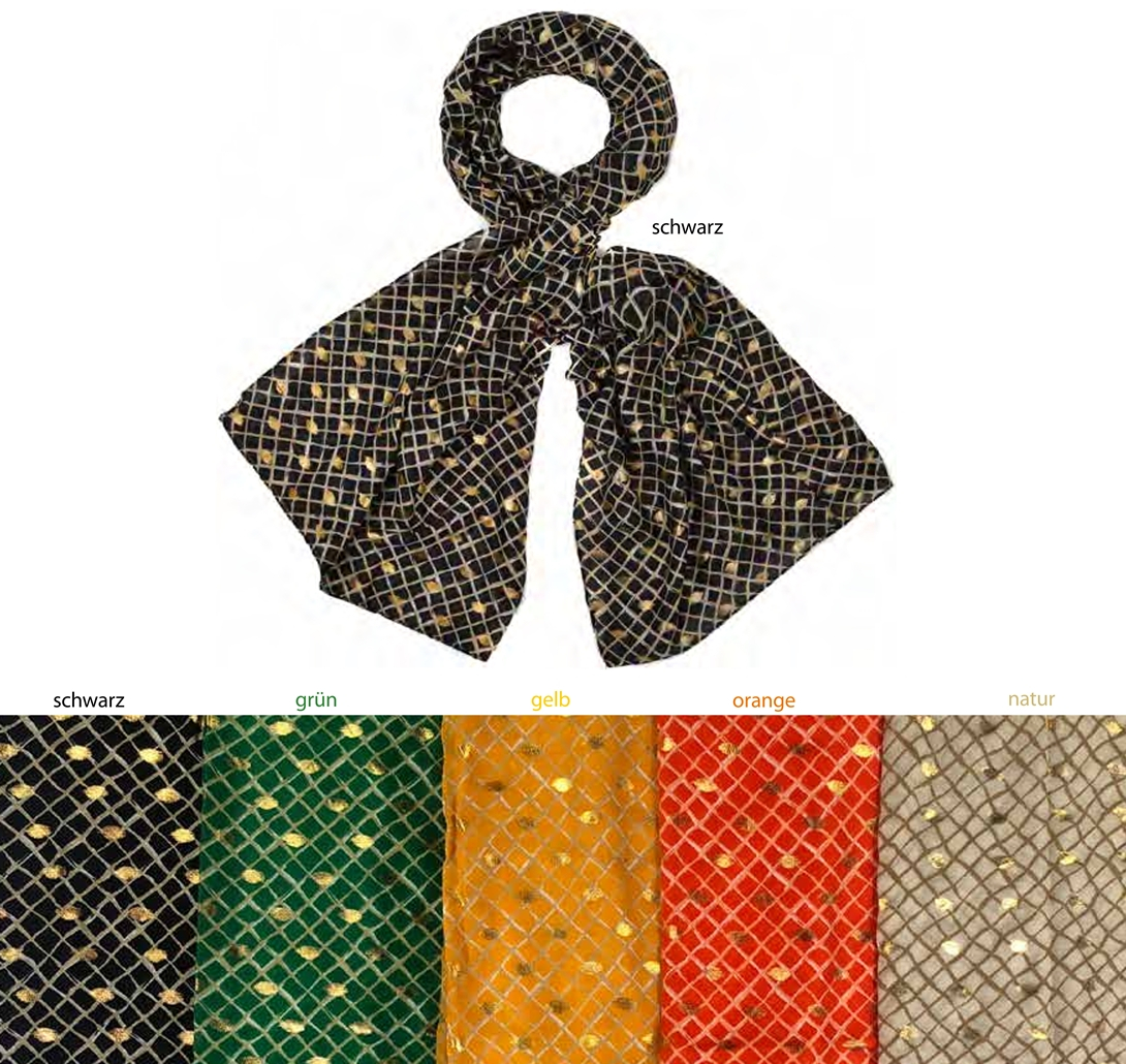 #964 Rauten Metallic Schal
