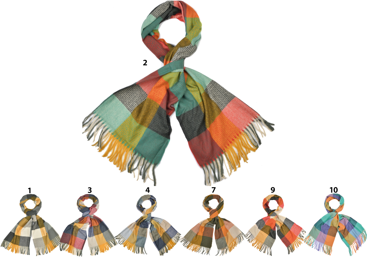 #320 Karo Schal mit Cashmere Feeling