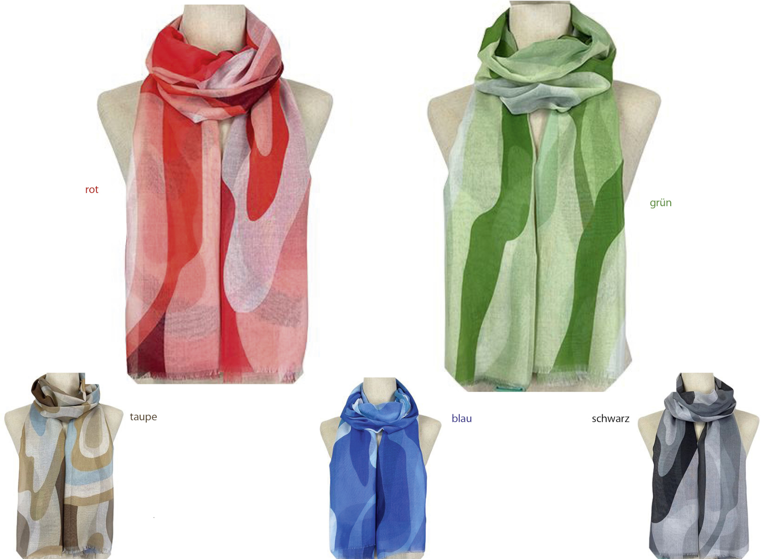 #835 Schal mit Farbverlauf