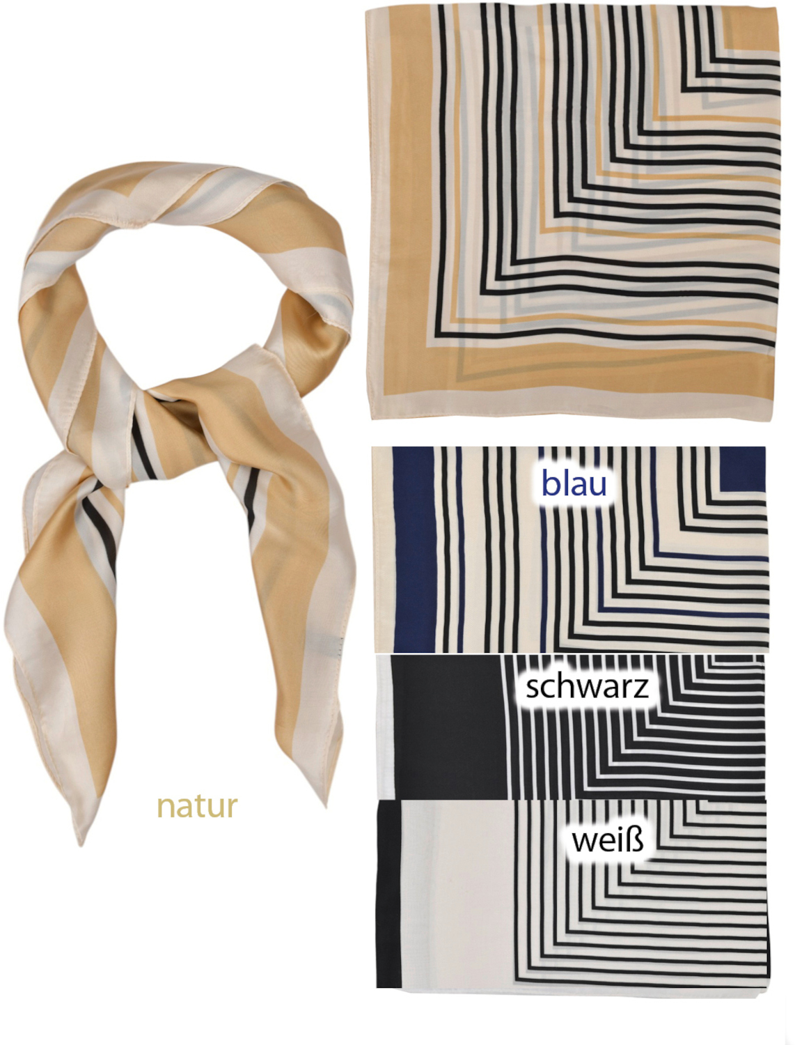 #405 Nicki Tuch mit Streifen Muster