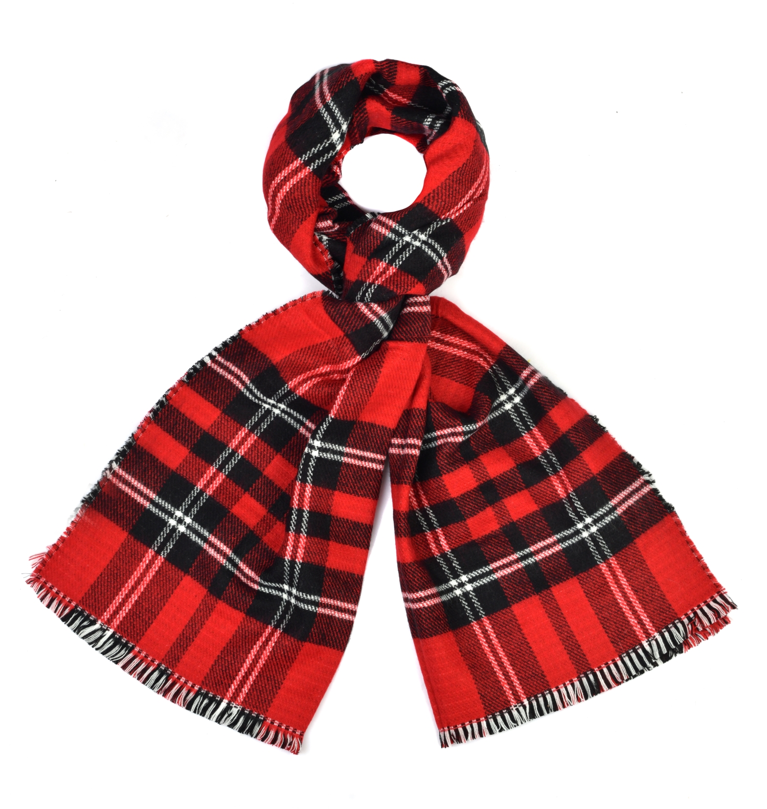 #980 Karo Wendeschal mit Schottischen Tartan Muster in rot
