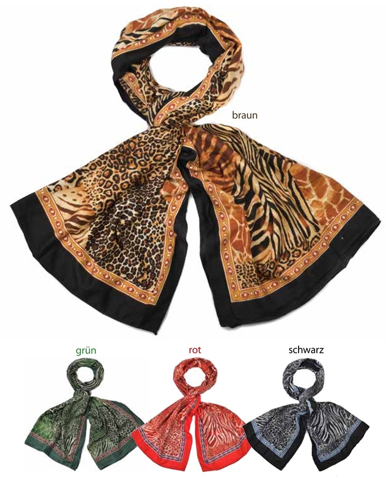 #356 Hochwertiger Schal mit Animal print
